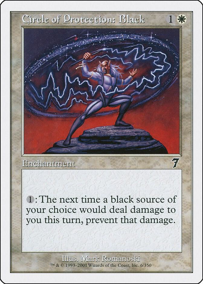 Circle of Protection: Black 6 card from 7th Edition