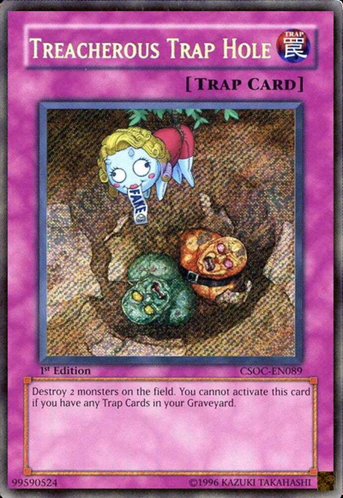 Treacherous Trap Hole CSOC-EN089 card from Crossroads of Chaos