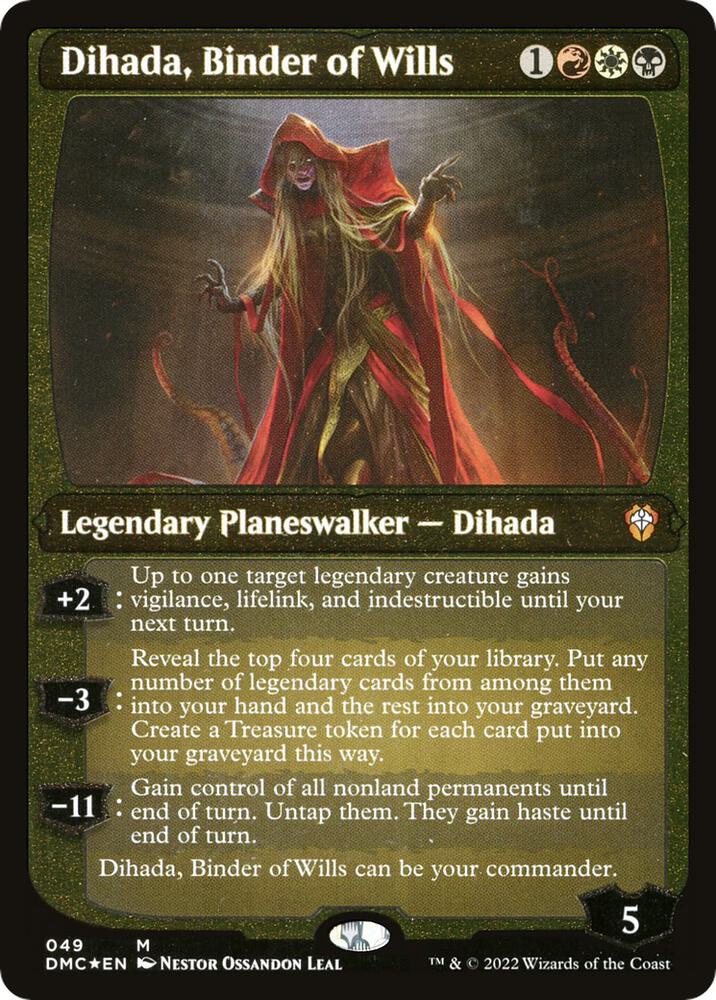Dihada, Binder of Wills (Display Commander) - Thick Stock 49 card from Commander: Dominaria United