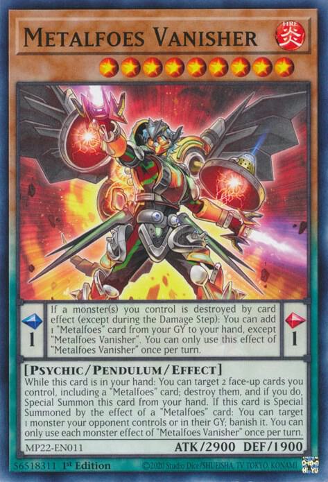Metalfoes Vanisher MP22-EN011 card from 2022 Tin of the Pharaoh's Gods