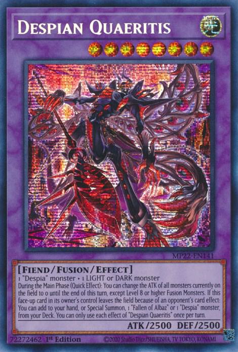 Despian Quaeritis MP22-EN141 card from 2022 Tin of the Pharaoh's Gods