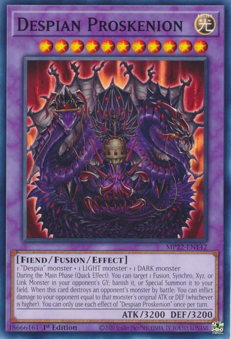 Despian Proskenion MP22-EN142 card from 2022 Tin of the Pharaoh's Gods