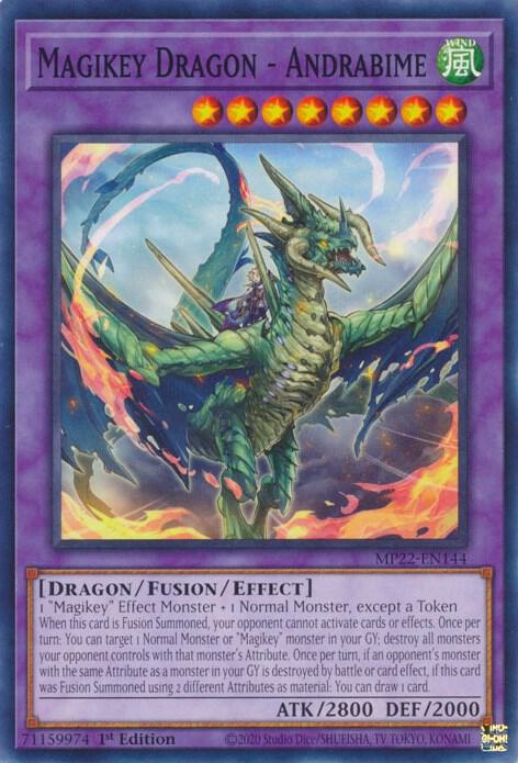 Magikey Dragon - Andrabime MP22-EN144 card from 2022 Tin of the Pharaoh's Gods