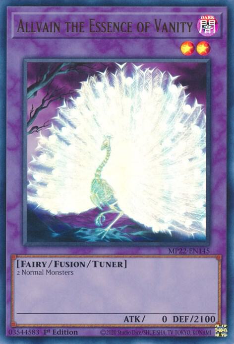 Allvain the Essence of Vanity MP22-EN145 card from 2022 Tin of the Pharaoh's Gods