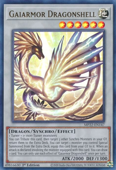 Gaiarmor Dragonshell MP22-EN147 card from 2022 Tin of the Pharaoh's Gods