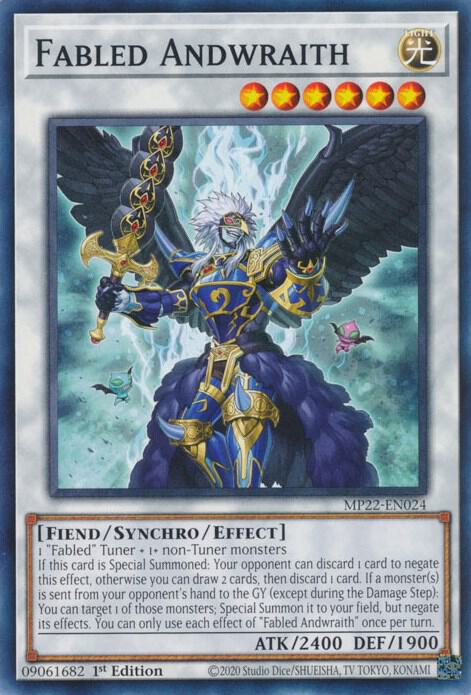 Fabled Andwraith MP22-EN024 card from 2022 Tin of the Pharaoh's Gods