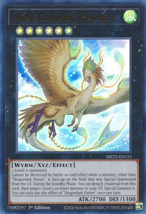 Dragonlark Pairen MP22-EN151 card from 2022 Tin of the Pharaoh's Gods