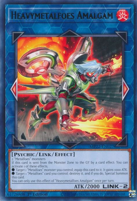 Heavymetalfoes Amalgam MP22-EN027 card from 2022 Tin of the Pharaoh's Gods