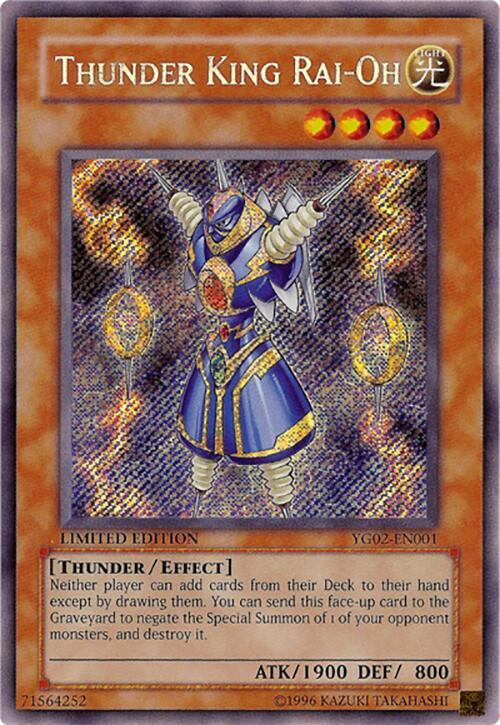 Thunder King Rai-Oh YG02-EN001 card from Yu-Gi-Oh! GX Manga Promotional Cards