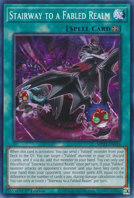Stairway to a Fabled Realm MP22-EN034 card from 2022 Tin of the Pharaoh's Gods