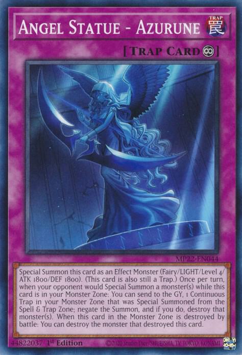 Angel Statue - Azurune MP22-EN044 card from 2022 Tin of the Pharaoh's Gods