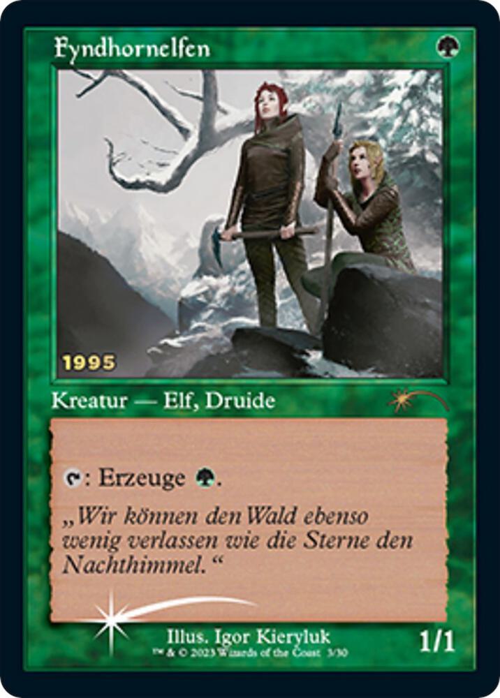 Fyndhorn Elves (DE Exclusive) 3 card from 30th Anniversary Promos