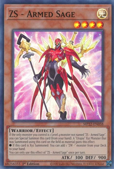 ZS - Armed Sage MP22-EN058 card from 2022 Tin of the Pharaoh's Gods