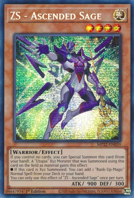 ZS - Ascended Sage MP22-EN059 card from 2022 Tin of the Pharaoh's Gods