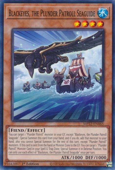 Blackeyes, the Plunder Patroll Seaguide MP22-EN065 card from 2022 Tin of the Pharaoh's Gods