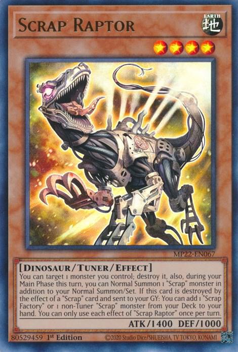 Scrap Raptor MP22-EN067 card from 2022 Tin of the Pharaoh's Gods