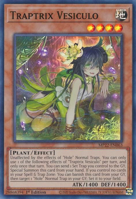 Traptrix Vesiculo MP22-EN063 card from 2022 Tin of the Pharaoh's Gods