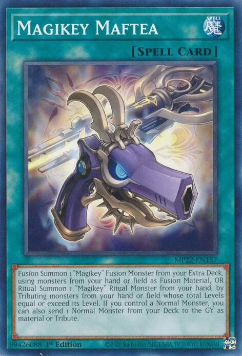 Magikey Maftea MP22-EN157 card from 2022 Tin of the Pharaoh's Gods