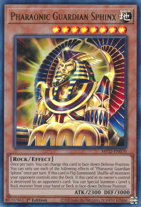 Pharaonic Guardian Sphinx MP22-EN070 card from 2022 Tin of the Pharaoh's Gods