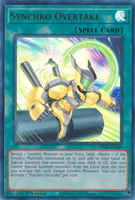Synchro Overtake MP22-EN164 card from 2022 Tin of the Pharaoh's Gods