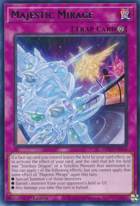 Majestic Mirage MP22-EN166 card from 2022 Tin of the Pharaoh's Gods
