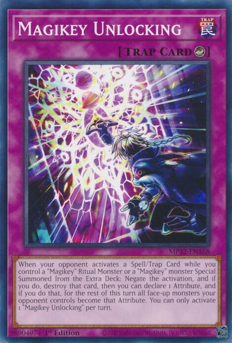 Magikey Unlocking MP22-EN168 card from 2022 Tin of the Pharaoh's Gods