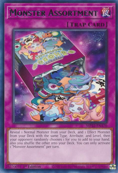 Monster Assortment MP22-EN170 card from 2022 Tin of the Pharaoh's Gods