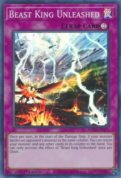 Beast King Unleashed MP22-EN171 card from 2022 Tin of the Pharaoh's Gods