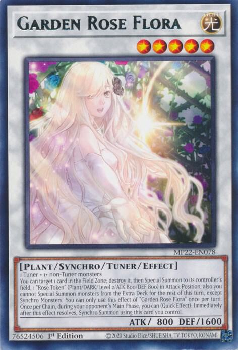 Garden Rose Flora MP22-EN078 card from 2022 Tin of the Pharaoh's Gods