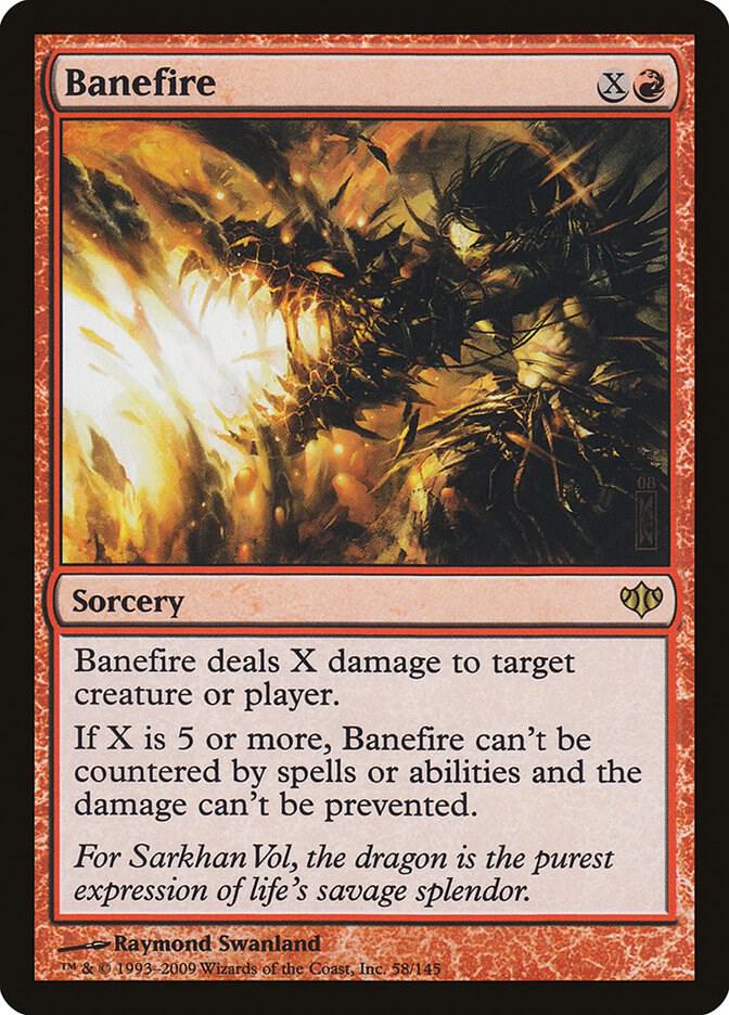 Banefire 58 card from Conflux