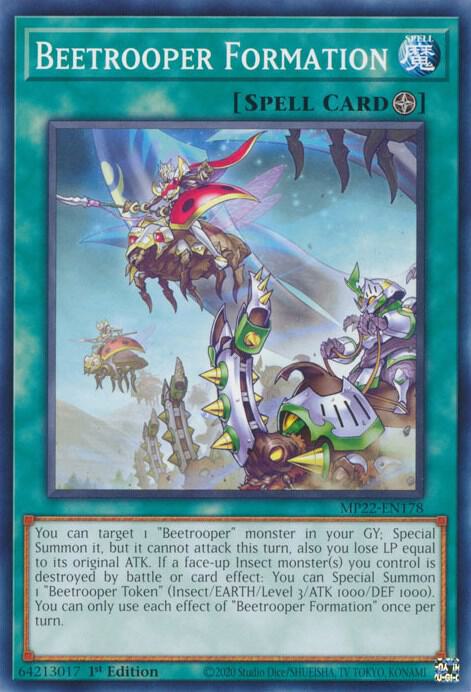 Beetrooper Formation MP22-EN178 card from 2022 Tin of the Pharaoh's Gods