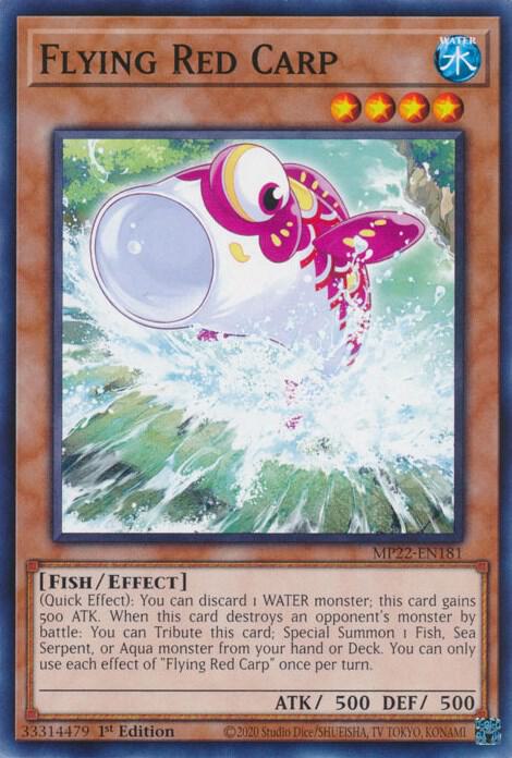 Flying Red Carp MP22-EN181 card from 2022 Tin of the Pharaoh's Gods