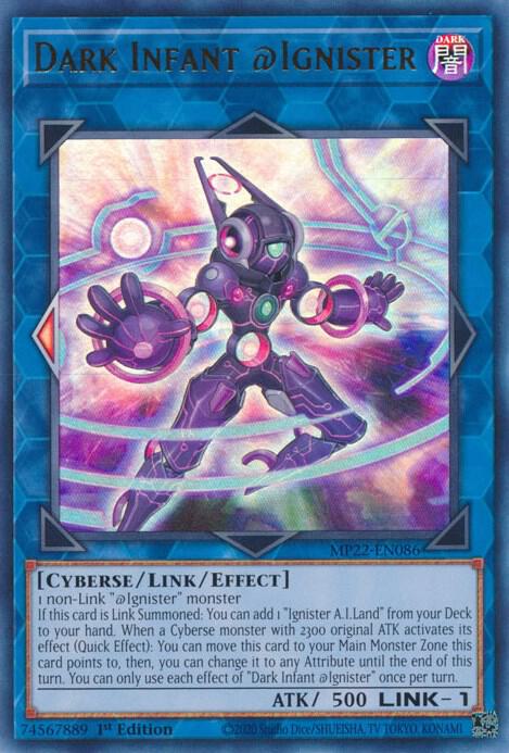 Dark Infant @Ignister MP22-EN086 card from 2022 Tin of the Pharaoh's Gods