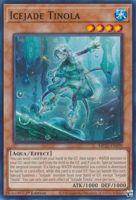 Icejade Tinola MP22-EN190 card from 2022 Tin of the Pharaoh's Gods