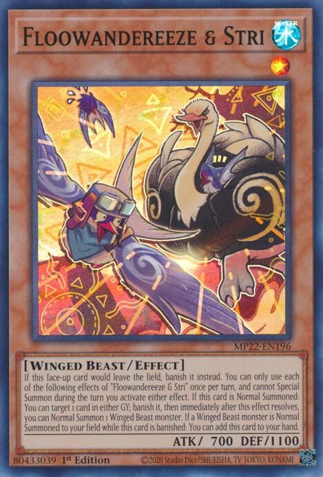 Floowandereeze & Stri MP22-EN196 card from 2022 Tin of the Pharaoh's Gods