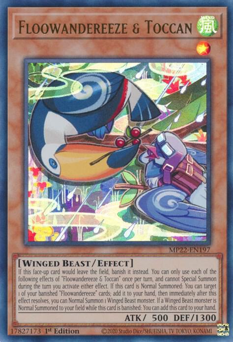 Floowandereeze & Toccan MP22-EN197 card from 2022 Tin of the Pharaoh's Gods