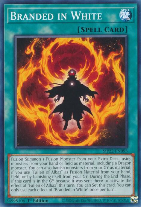 Branded in White MP22-EN093 card from 2022 Tin of the Pharaoh's Gods