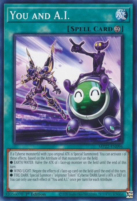 You and A.I. MP22-EN096 card from 2022 Tin of the Pharaoh's Gods