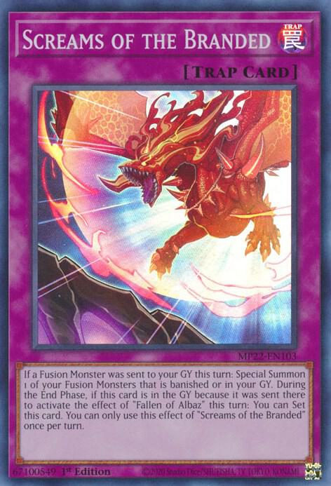 Screams of the Branded MP22-EN103 card from 2022 Tin of the Pharaoh's Gods