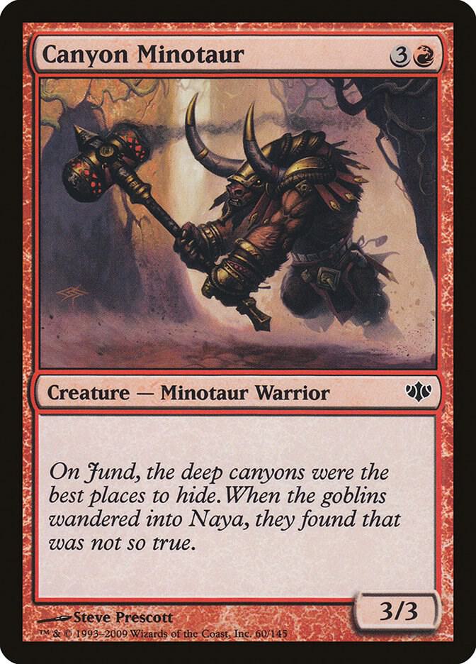 Canyon Minotaur 60 card from Conflux