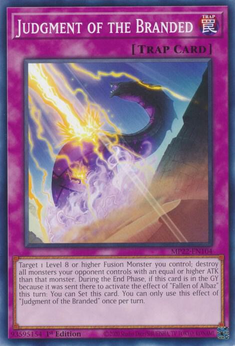 Judgment of the Branded MP22-EN104 card from 2022 Tin of the Pharaoh's Gods