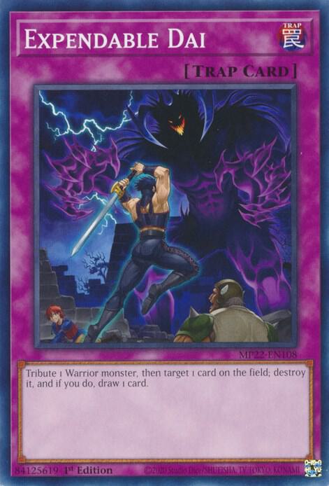 Expendable Dai MP22-EN108 card from 2022 Tin of the Pharaoh's Gods