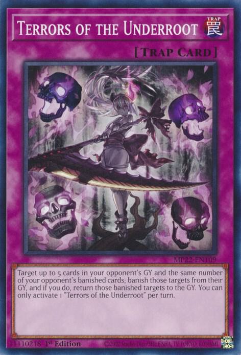 Terrors of the Underroot MP22-EN109 card from 2022 Tin of the Pharaoh's Gods