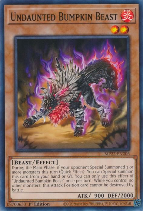 Undaunted Bumpkin Beast MP22-EN206 card from 2022 Tin of the Pharaoh's Gods