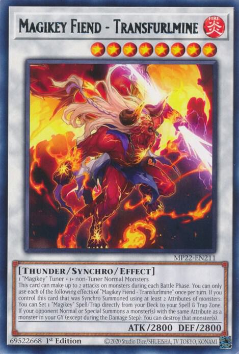 Magikey Fiend - Transfurlmine MP22-EN211 card from 2022 Tin of the Pharaoh's Gods