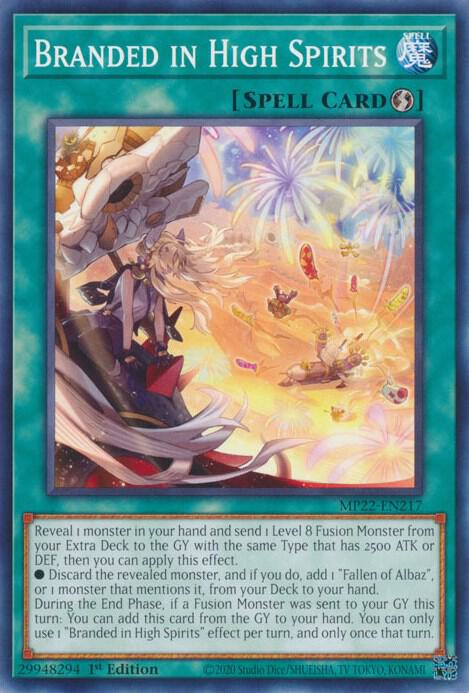 Branded in High Spirits MP22-EN217 card from 2022 Tin of the Pharaoh's Gods