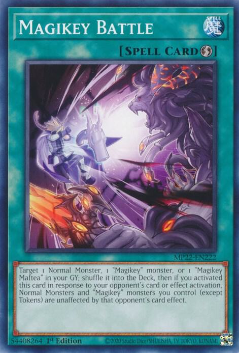 Magikey Battle MP22-EN222 card from 2022 Tin of the Pharaoh's Gods