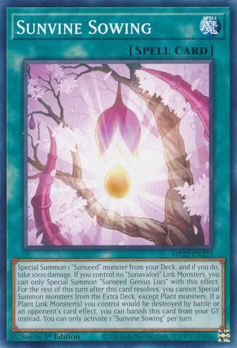 Sunvine Sowing MP22-EN223 card from 2022 Tin of the Pharaoh's Gods