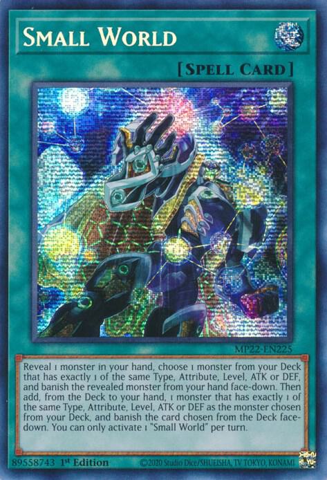 Small World MP22-EN225 card from 2022 Tin of the Pharaoh's Gods