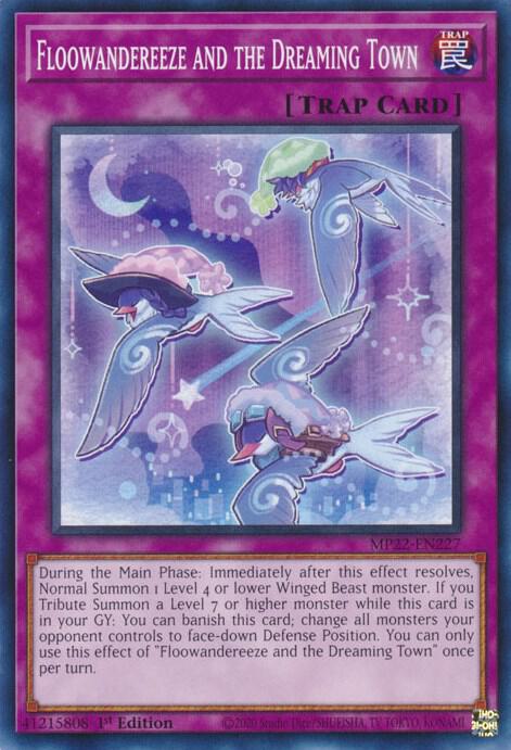 Floowandereeze and the Dreaming Town MP22-EN227 card from 2022 Tin of the Pharaoh's Gods